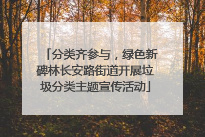 分类齐参与，绿色新碑林长安路街道开展垃圾分类主题宣传活动