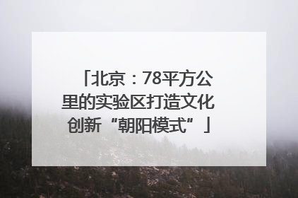 北京：78平方公里的实验区打造文化创新“朝阳模式”