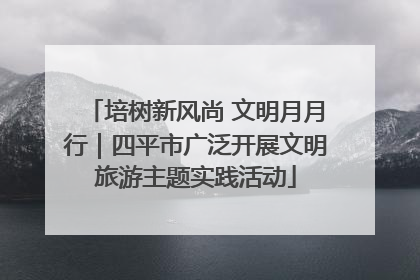 培树新风尚 文明月月行｜四平市广泛开展文明旅游主题实践活动