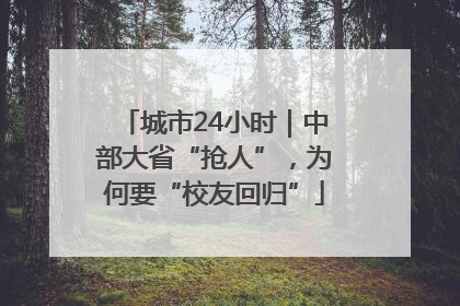 城市24小时｜中部大省“抢人”，为何要“校友回归”