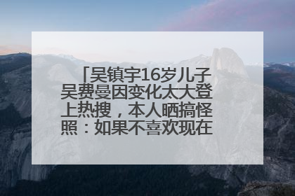吴镇宇16岁儿子吴费曼因变化太大登上热搜，本人晒搞怪照：如果不喜欢现在的我可以离开