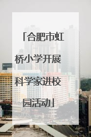 合肥市虹桥小学开展科学家进校园活动