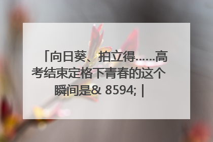 向日葵、拍立得……高考结束定格下青春的这个瞬间是& 8594;｜2025四川高考