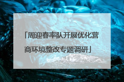 周迎春率队开展优化营商环境整改专题调研