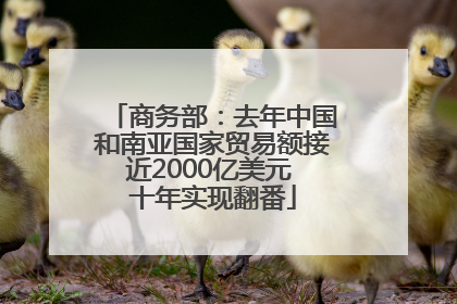 商务部：去年中国和南亚国家贸易额接近2000亿美元 十年实现翻番