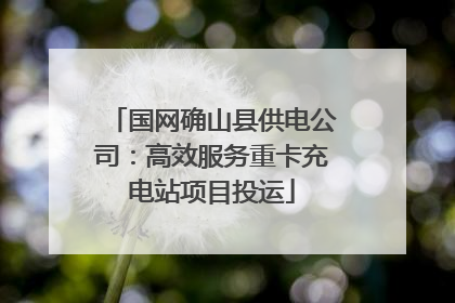 国网确山县供电公司：高效服务重卡充电站项目投运