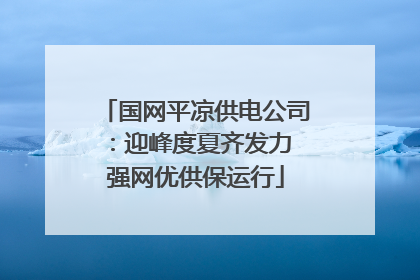 国网平凉供电公司：迎峰度夏齐发力 强网优供保运行
