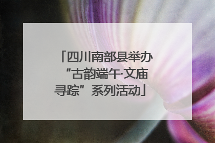 四川南部县举办“古韵端午·文庙寻踪”系列活动