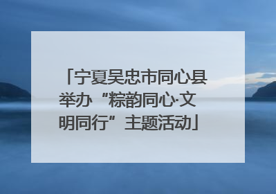 宁夏吴忠市同心县举办“粽韵同心·文明同行”主题活动