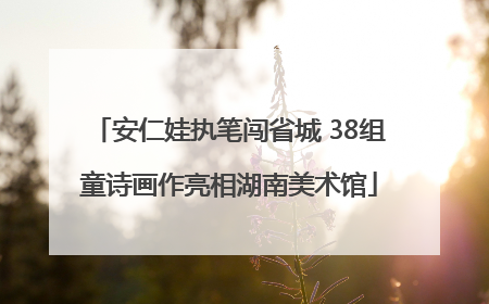 安仁娃执笔闯省城 38组童诗画作亮相湖南美术馆