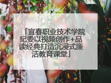 宜春职业技术学院纪委以视频创作+品读经典打造沉浸式廉洁教育课堂