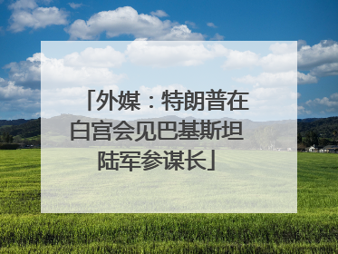 外媒：特朗普在白宫会见巴基斯坦陆军参谋长