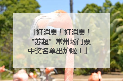 好消息！好消息！“苏超”常州场门票中奖名单出炉啦！