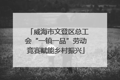 威海市文登区总工会“一镇一品”劳动竞赛赋能乡村振兴