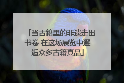 当古籍里的非遗走出书卷 在这场展览中邂逅众多古籍真品