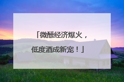 微醺经济爆火，低度酒成新宠！