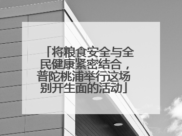 将粮食安全与全民健康紧密结合，普陀桃浦举行这场别开生面的活动