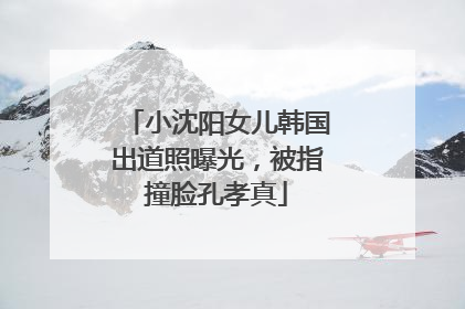小沈阳女儿韩国出道照曝光，被指撞脸孔孝真