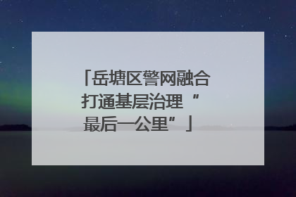 岳塘区警网融合 打通基层治理“最后一公里”
