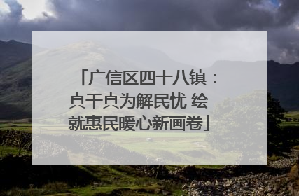 广信区四十八镇：真干真为解民忧 绘就惠民暖心新画卷