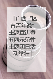 广西“区直青年说”主题宣讲暨五四示范性主题团日活动举行