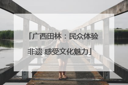 广西田林：民众体验非遗 感受文化魅力