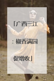 广西三江：椒香满园促增收