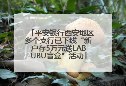 平安银行西安地区多个支行已下线“新户存5万元送LABUBU盲盒”活动