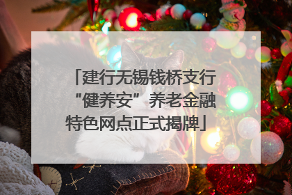 建行无锡钱桥支行“健养安”养老金融特色网点正式揭牌
