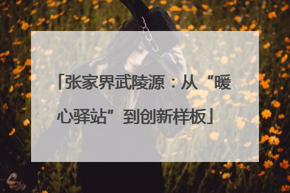 张家界武陵源：从“暖心驿站”到创新样板