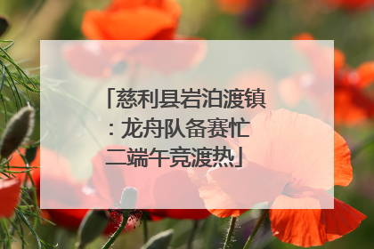 慈利县岩泊渡镇：龙舟队备赛忙 二端午竞渡热