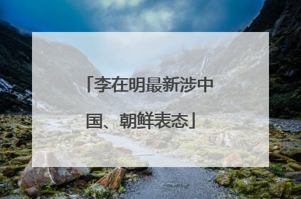 李在明最新涉中国、朝鲜表态