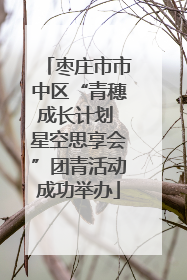 枣庄市市中区“青穗成长计划 星空思享会”团青活动成功举办