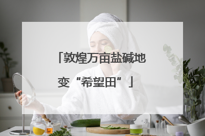 敦煌万亩盐碱地变“希望田”