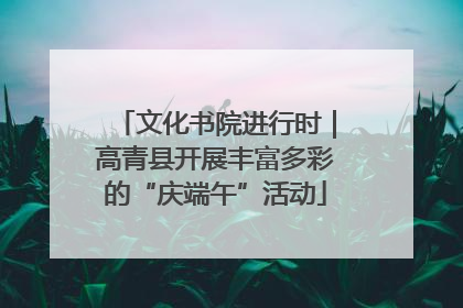 文化书院进行时｜高青县开展丰富多彩的“庆端午”活动