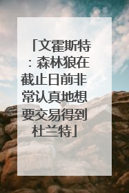 文霍斯特：森林狼在截止日前非常认真地想要交易得到杜兰特
