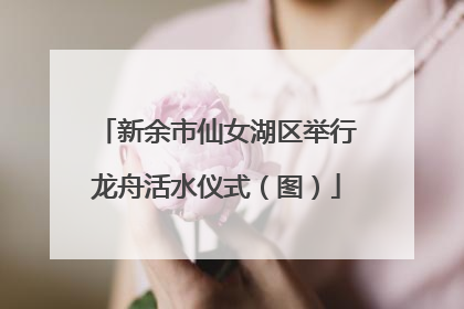 新余市仙女湖区举行龙舟活水仪式（图）