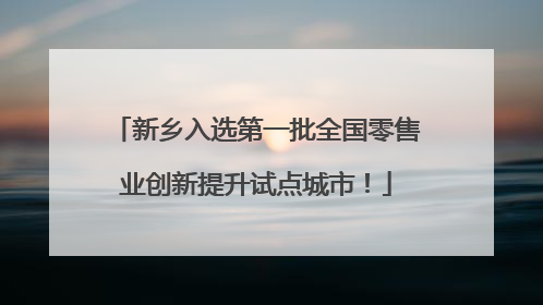 新乡入选第一批全国零售业创新提升试点城市！