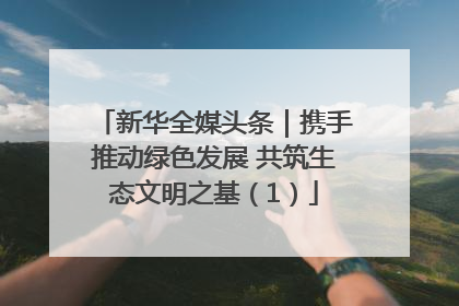新华全媒头条｜携手推动绿色发展 共筑生态文明之基（1）