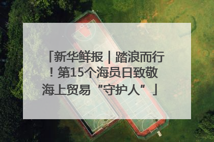 新华鲜报｜踏浪而行！第15个海员日致敬海上贸易“守护人”