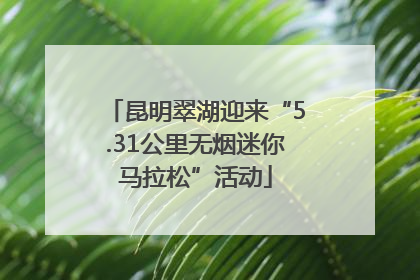 昆明翠湖迎来“5.31公里无烟迷你马拉松”活动