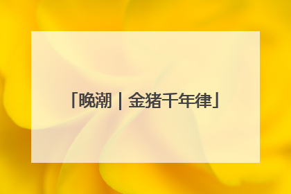 晚潮｜金猪千年律