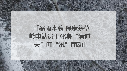 暴雨来袭 保康茅草岭电站员工化身“清道夫”闻“汛”而动