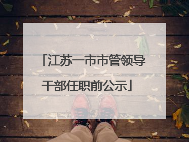 江苏一市市管领导干部任职前公示
