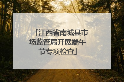 江西省南城县市场监管局开展端午节专项检查