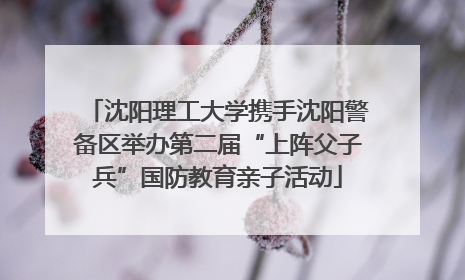 沈阳理工大学携手沈阳警备区举办第二届“上阵父子兵”国防教育亲子活动