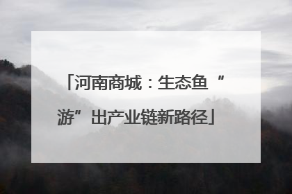 河南商城：生态鱼“游”出产业链新路径