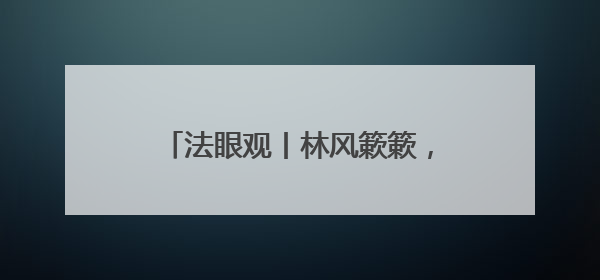 法眼观丨林风簌簌，其法彰彰——森林法有效实施助力青山常翠