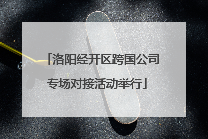洛阳经开区跨国公司专场对接活动举行