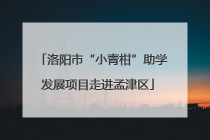 洛阳市“小青柑”助学发展项目走进孟津区